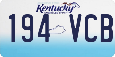 KY license plate 194VCB