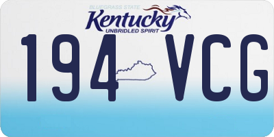 KY license plate 194VCG