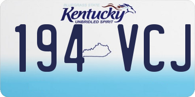 KY license plate 194VCJ