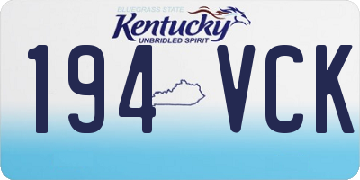 KY license plate 194VCK