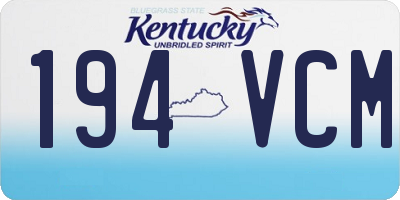 KY license plate 194VCM