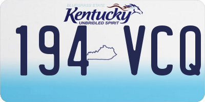 KY license plate 194VCQ