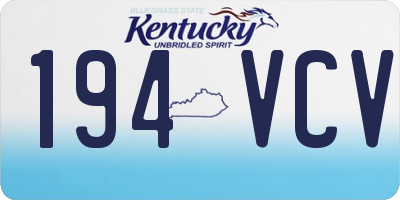 KY license plate 194VCV