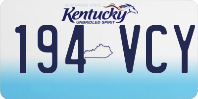 KY license plate 194VCY