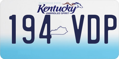 KY license plate 194VDP