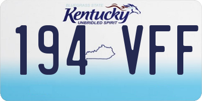 KY license plate 194VFF