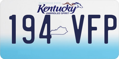 KY license plate 194VFP