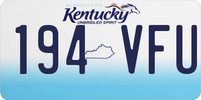 KY license plate 194VFU