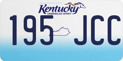 KY license plate 195JCC