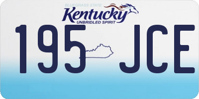 KY license plate 195JCE