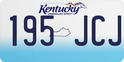 KY license plate 195JCJ