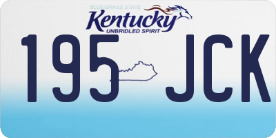 KY license plate 195JCK