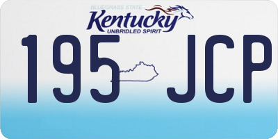 KY license plate 195JCP