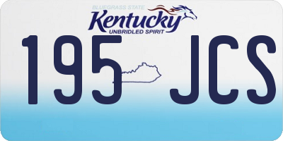 KY license plate 195JCS