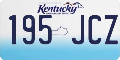 KY license plate 195JCZ
