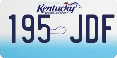 KY license plate 195JDF