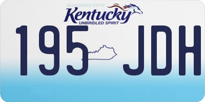KY license plate 195JDH