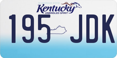 KY license plate 195JDK