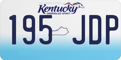 KY license plate 195JDP