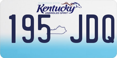 KY license plate 195JDQ
