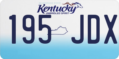 KY license plate 195JDX