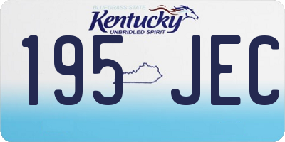 KY license plate 195JEC