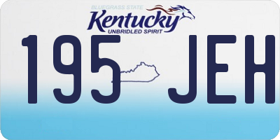 KY license plate 195JEH
