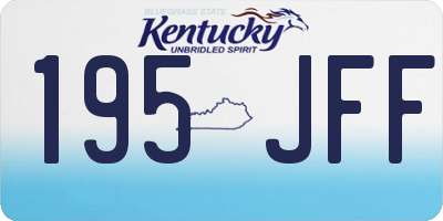 KY license plate 195JFF