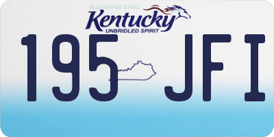 KY license plate 195JFI