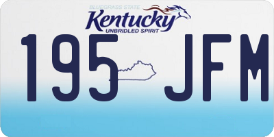 KY license plate 195JFM