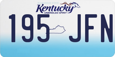 KY license plate 195JFN