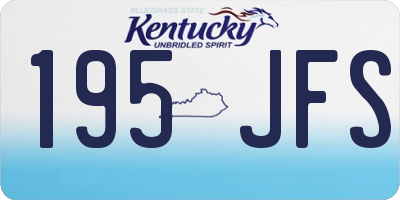 KY license plate 195JFS