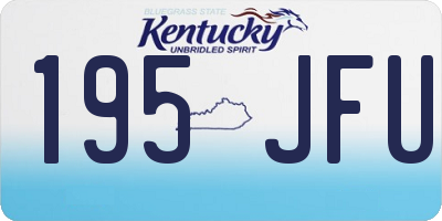 KY license plate 195JFU