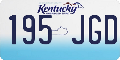 KY license plate 195JGD