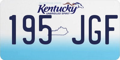 KY license plate 195JGF