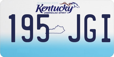 KY license plate 195JGI