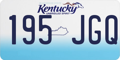 KY license plate 195JGQ