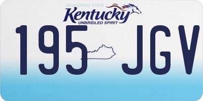 KY license plate 195JGV