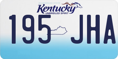 KY license plate 195JHA