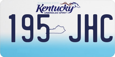 KY license plate 195JHC