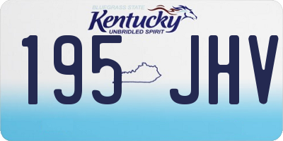 KY license plate 195JHV