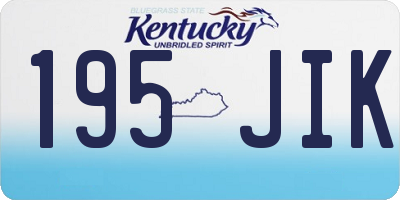 KY license plate 195JIK