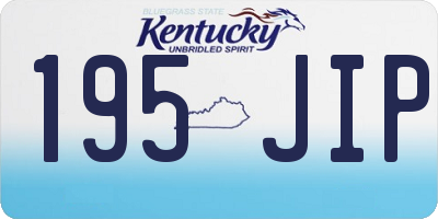 KY license plate 195JIP