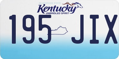 KY license plate 195JIX