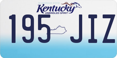 KY license plate 195JIZ