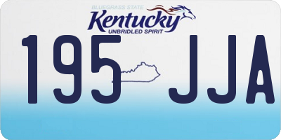 KY license plate 195JJA