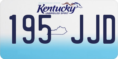 KY license plate 195JJD