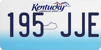 KY license plate 195JJE