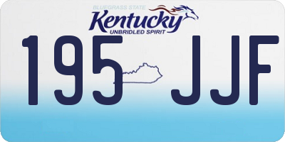 KY license plate 195JJF