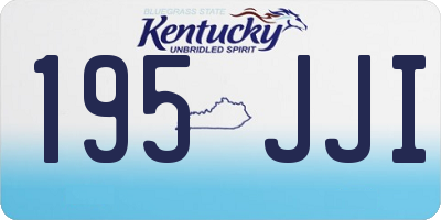 KY license plate 195JJI